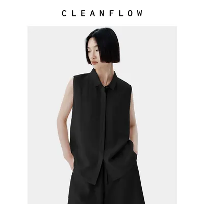 CLEANFLOW“经典重现” | 100%纯手工汉麻无袖气质衬衣衫女高级感